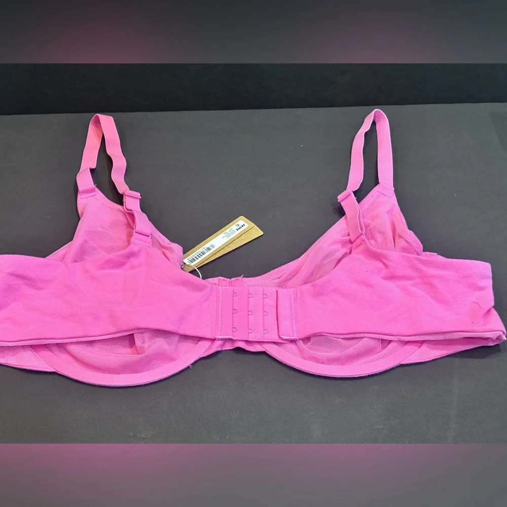 NWT Skims Cotton Jersey Underwire Bra 42DDD Pink – NWOT Tags Attached - Picture 2 of 6